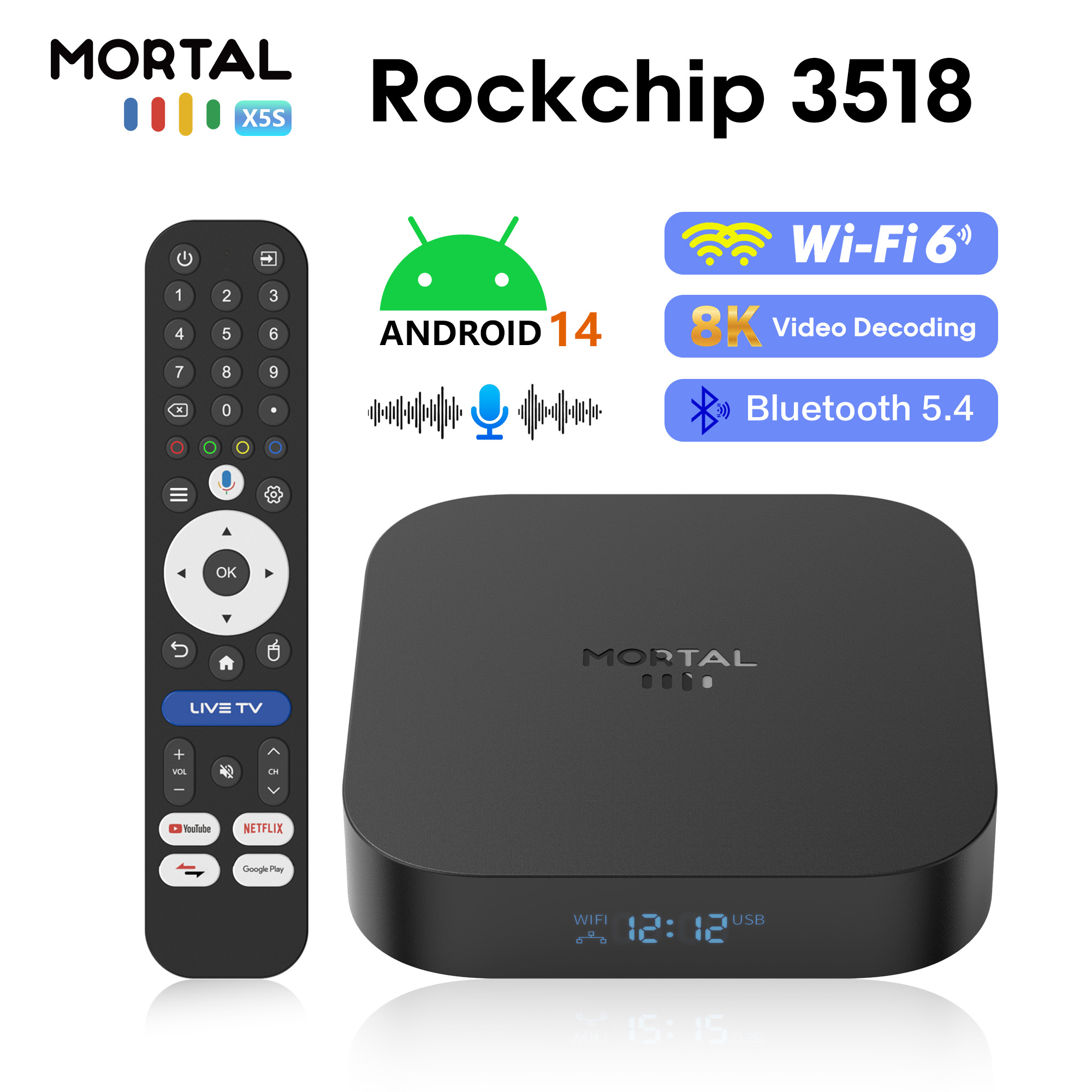 Radxa Rock 5B 16Gb - Boîtier Smart TV Android 14 Global